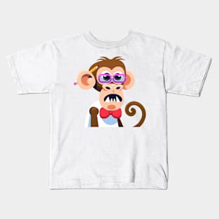 Monkey Studying Kids T-Shirt